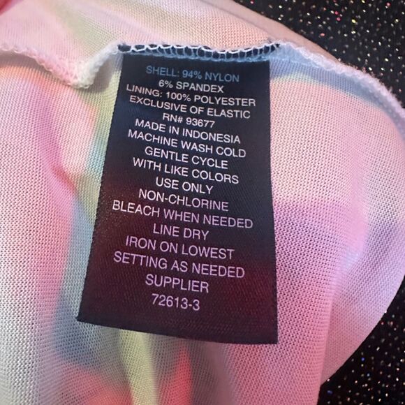 Worthington Floral Beautiful Mesh Blouse Lined Bodice Sheer Upper Sz L - Picture 5 of 5